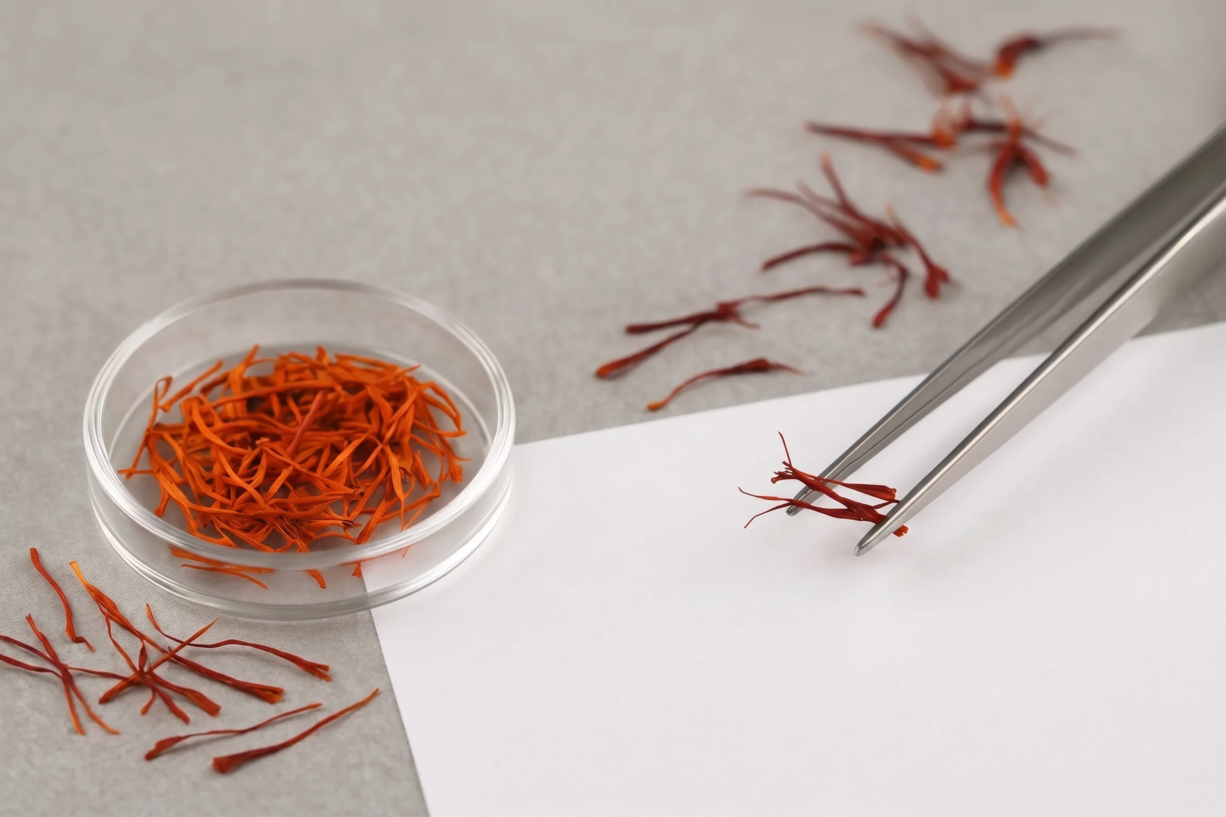 Laboratory analysis of crocin, picrocrocin and safranal values